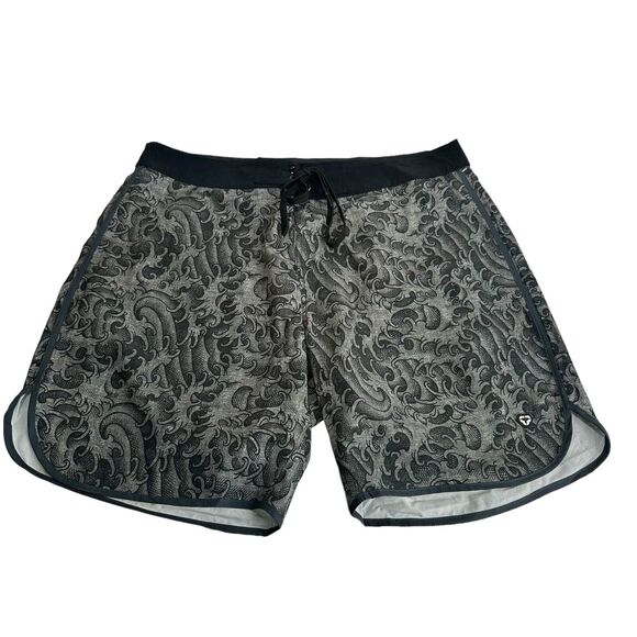 tactics mens gray black board shorts Size 36 - Picture 1 of 6